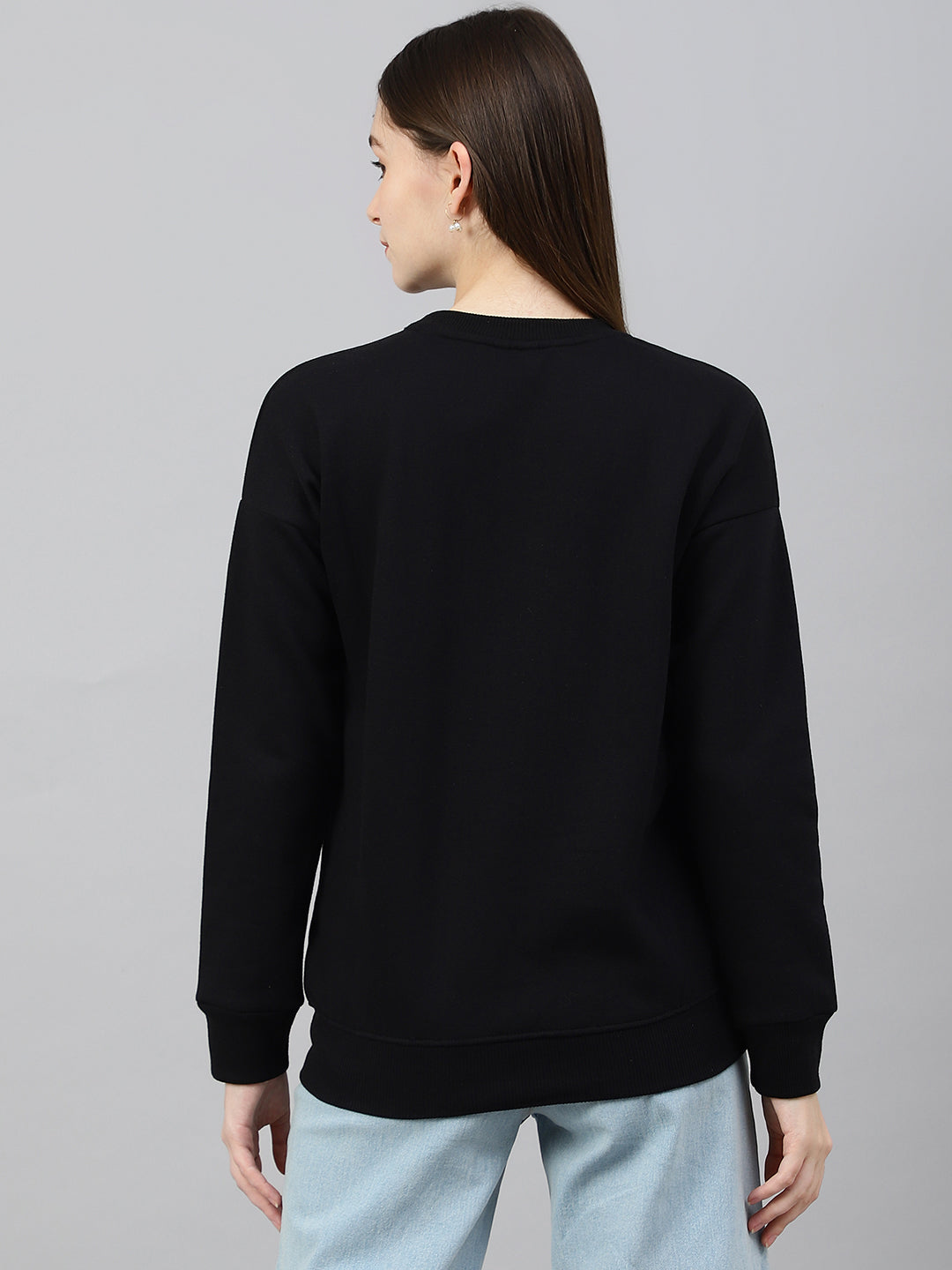 Black Drop Shoulder Sweatshirt