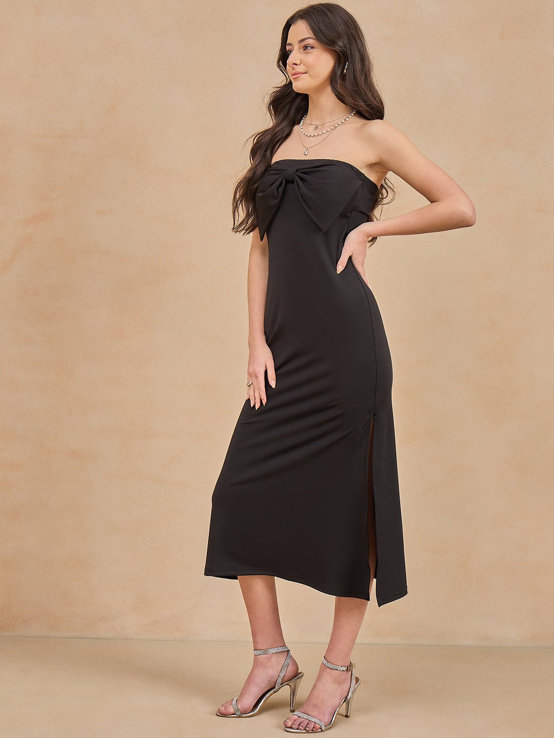 Bow Slit Dress