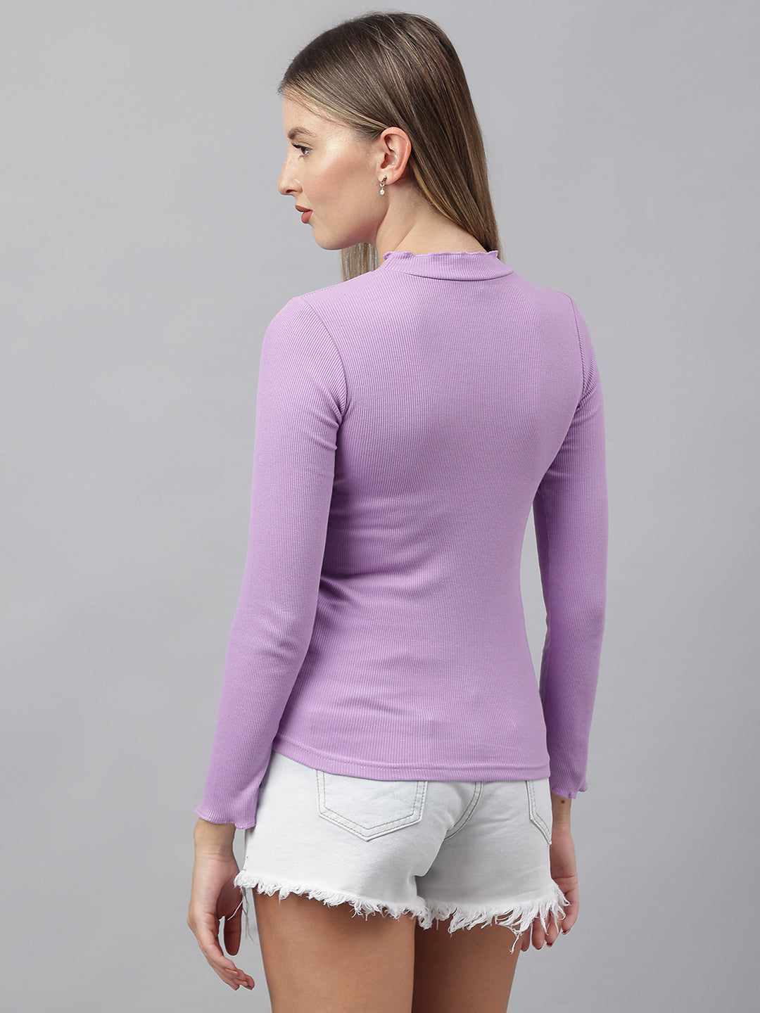 Lavender High Neck Top