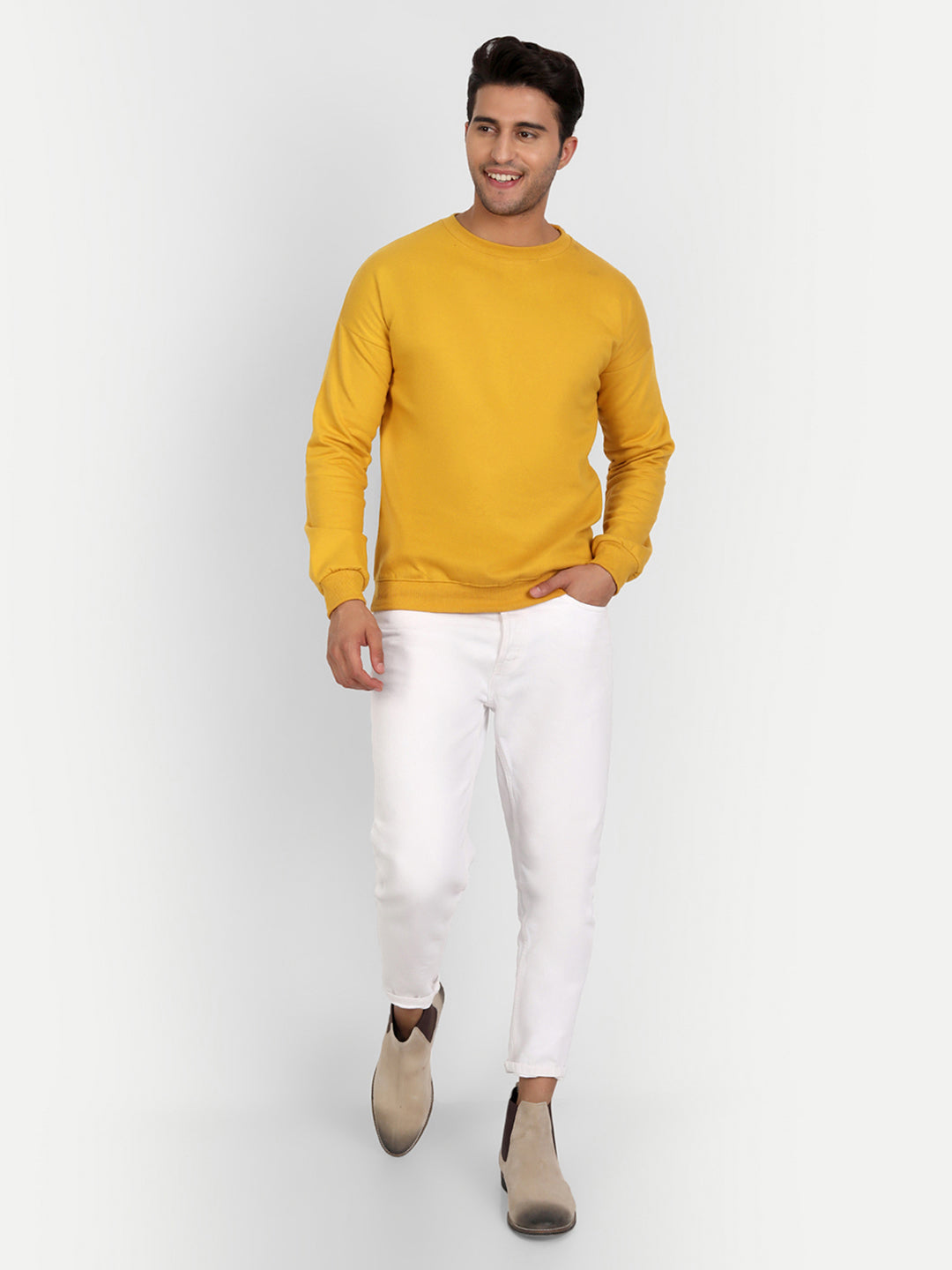 Mustard Drop Shoulder Sweatshirt