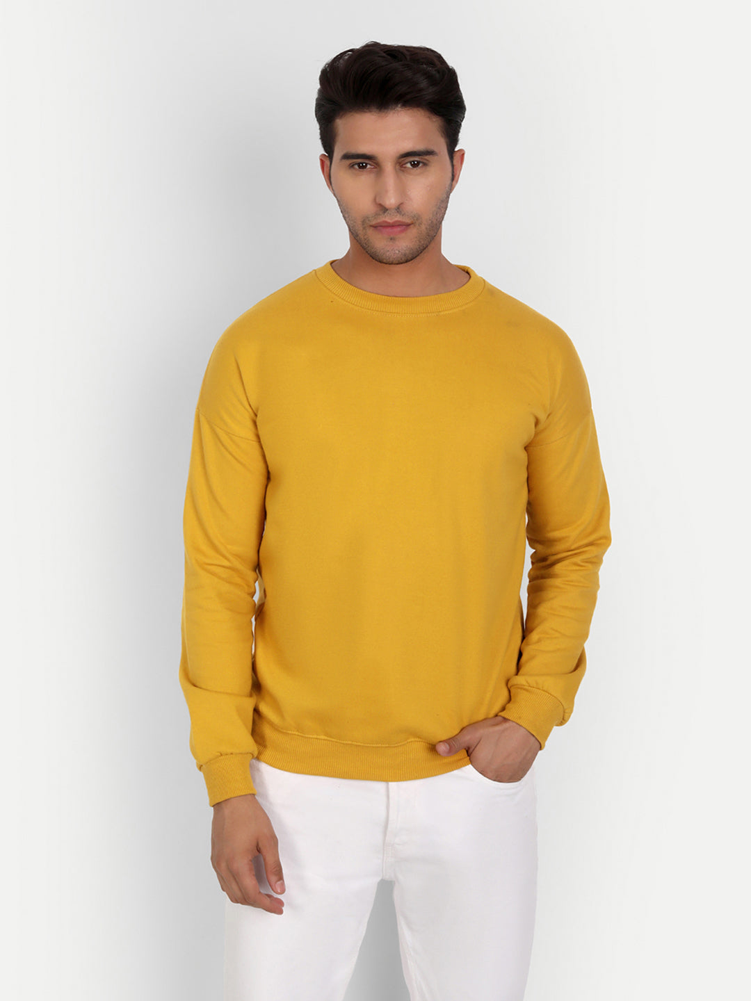 Mustard Drop Shoulder Sweatshirt