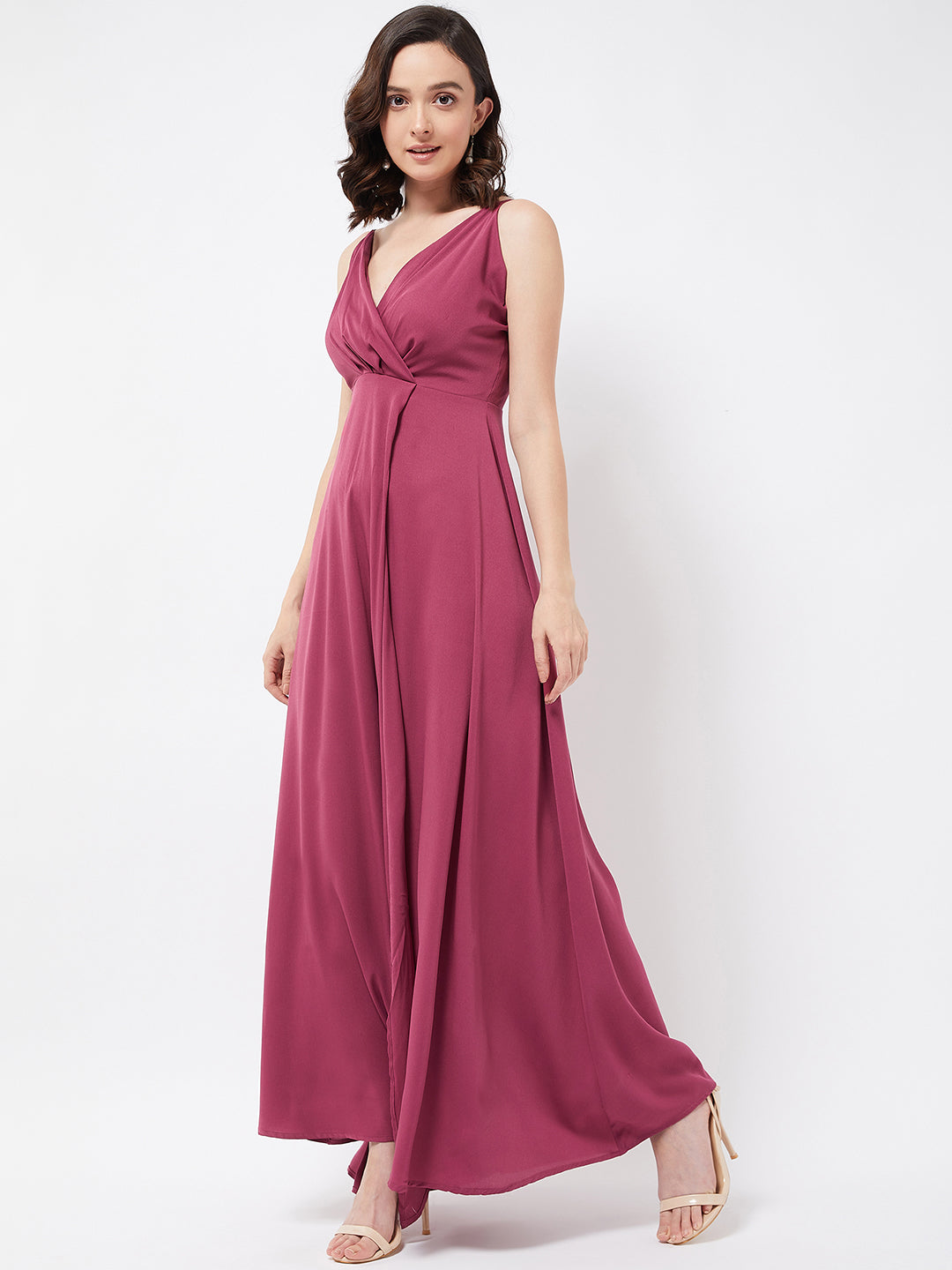 Magenta Cocktail Maxi Dress